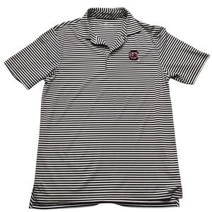South Carolina Gamecocks Southern Tide Striped Performance Polo Men Medium Black